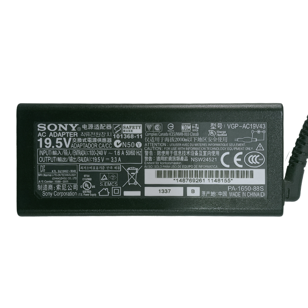 CHARGEUR SONY VAIO CHARGEUR POUR SONY VAIO VGP-AC19V43 – Image 2
